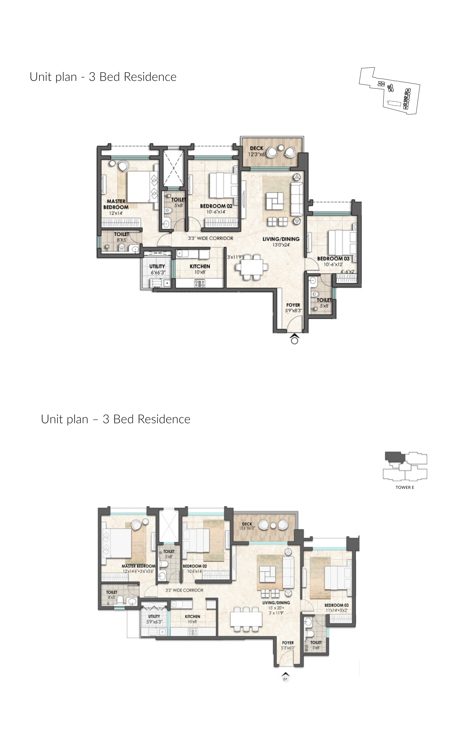 Lodha Hopefarm Whitefield 3.5 BHK floor plan — indicative layout, not the official plan